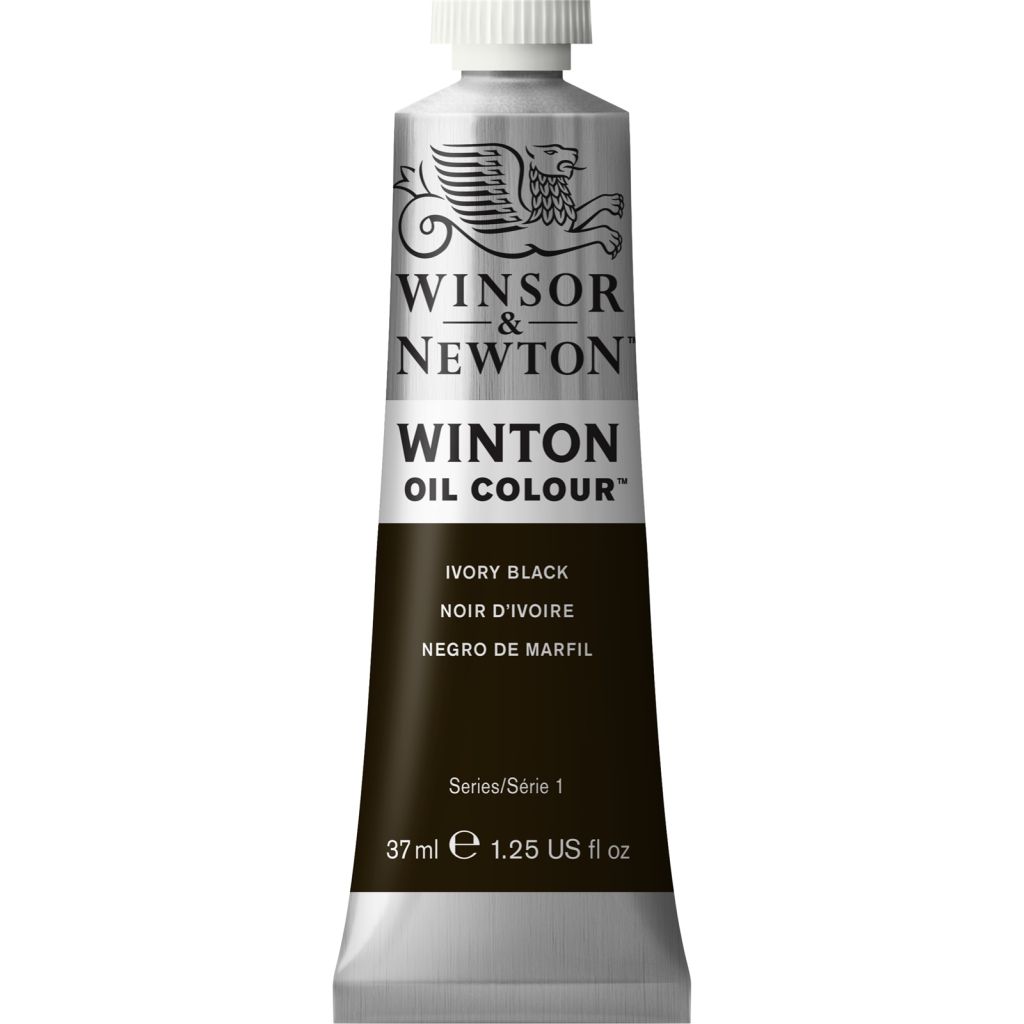 Winsor & Newton Winton Oil Colour - Tube of 37 ML - Ivory Black (331)