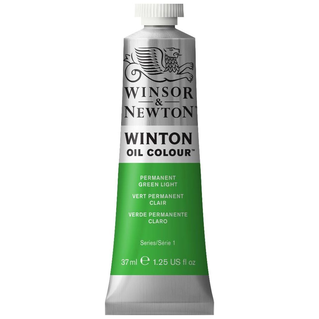 Winsor & Newton Winton Oil Colour - Tube of 37 ML - Permanent Green Light (483)