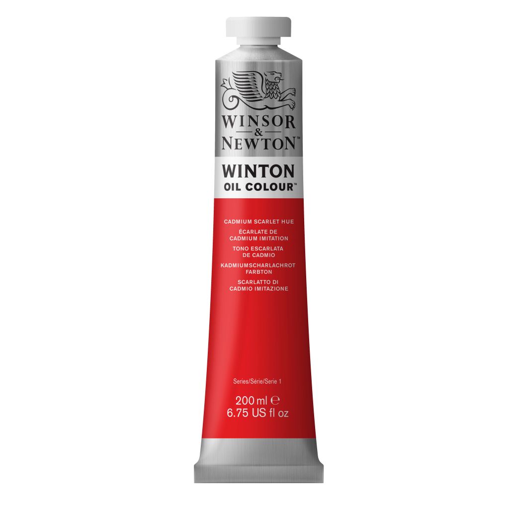 Winsor & Newton Winton Oil Colour - Tube of 200 ML - Cadmium Scarlet Hue (107)