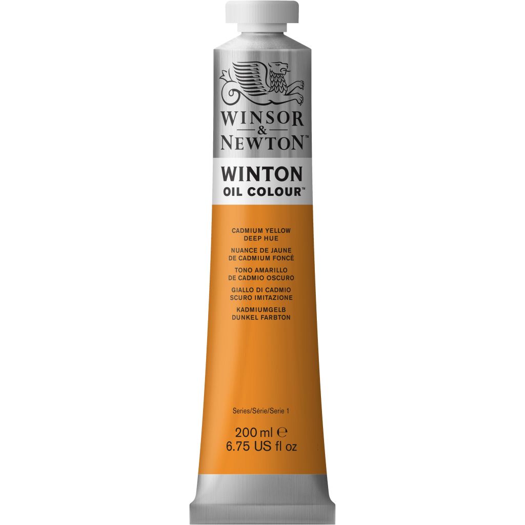 Winsor & Newton Winton Oil Colour - Tube of 200 ML - Cadmium Yellow Deep Hue (115)