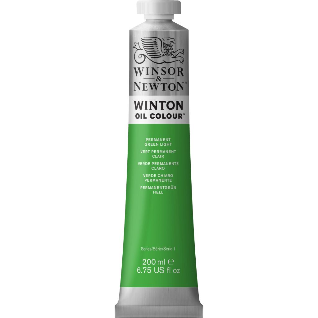 Winsor & Newton Winton Oil Colour - Tube of 200 ML - Permanent Green Light (483)