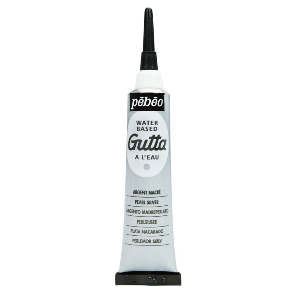 Pebeo Setasilk Water Based Gutta Outliner - 20 ML Tube - Silver