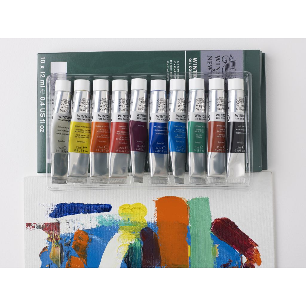 Winsor & Newton Winton Oil Colour - Access Set - 10 Tubes of 12 ML