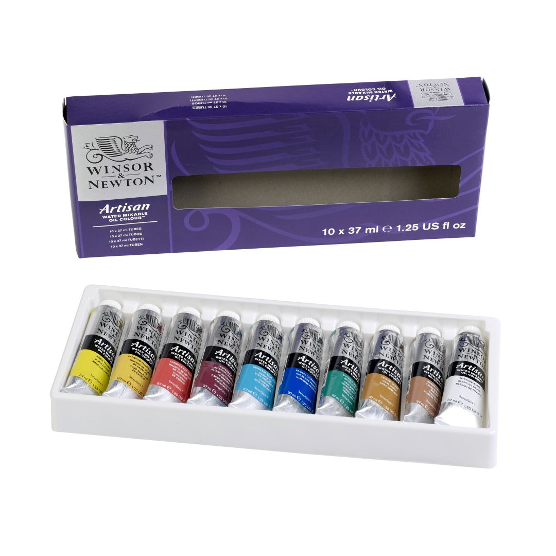 Winsor & Newton Artisan Water Mixable Oil Colour Set - 10 x 37ml tubes