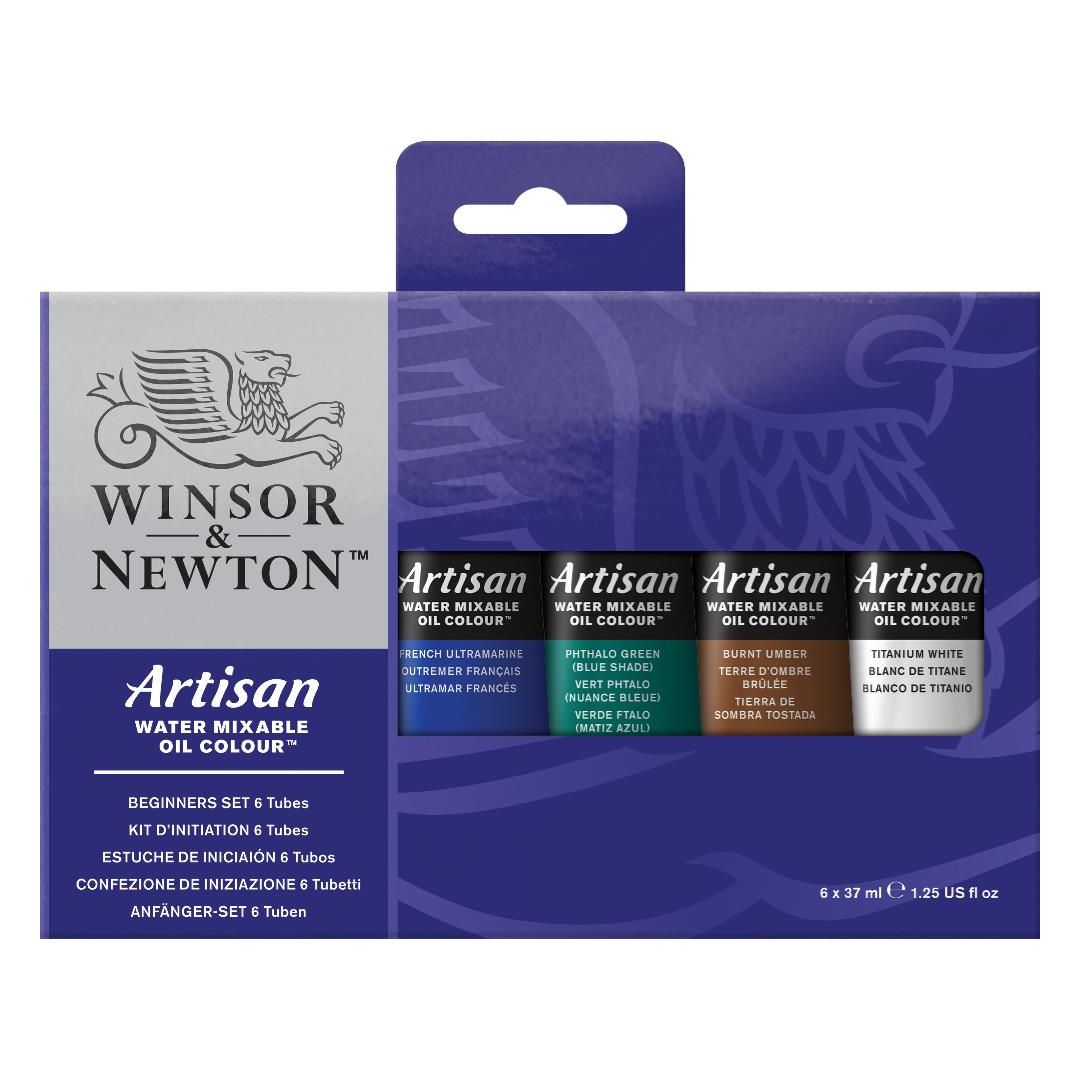 Winsor & Newton Artisan Water Mixable Oil Colour Beginner's Set - 6 x 37ml tubes