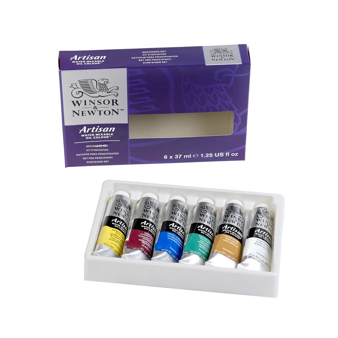 Winsor & Newton Artisan Water Mixable Oil Colour Beginner's Set - 6 x 37ml tubes