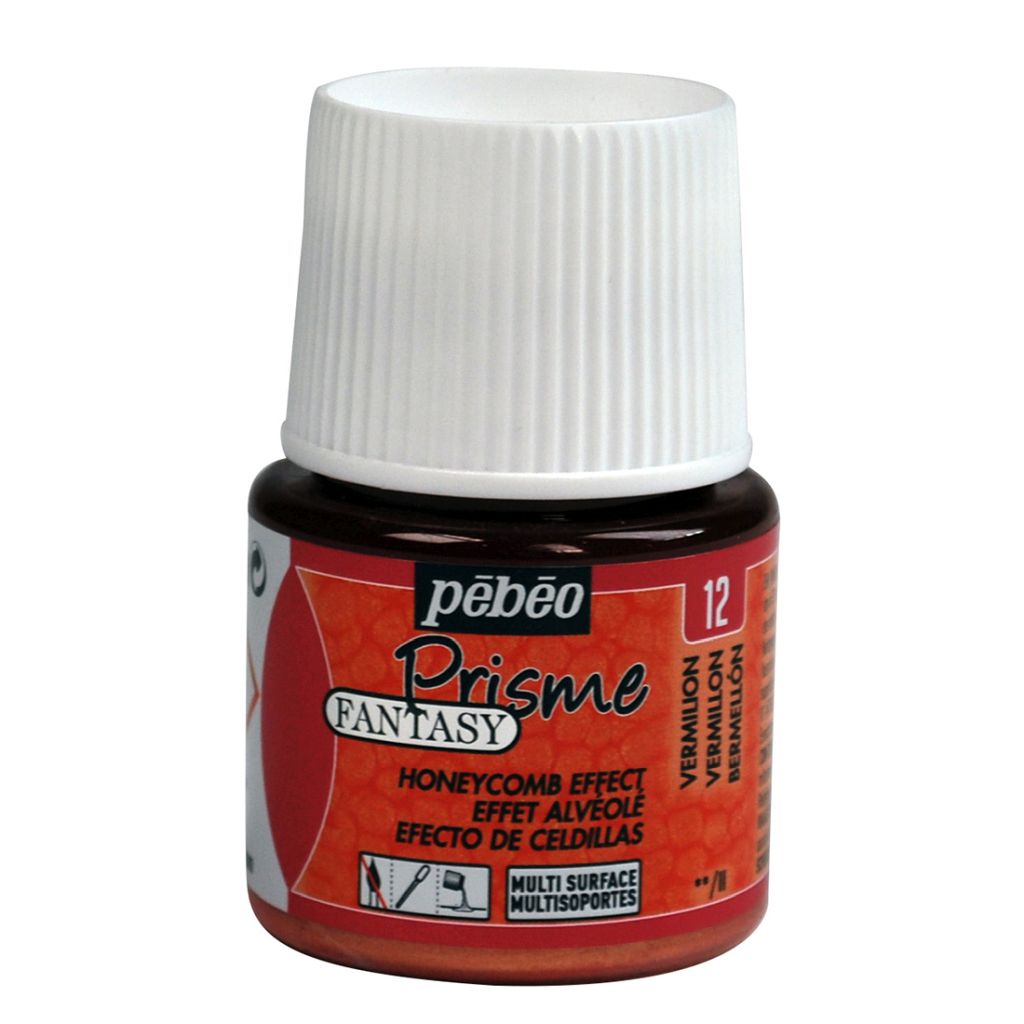 Pebeo Fantasy Prisme Paint - 45 ML Bottle - Vermilion (12)