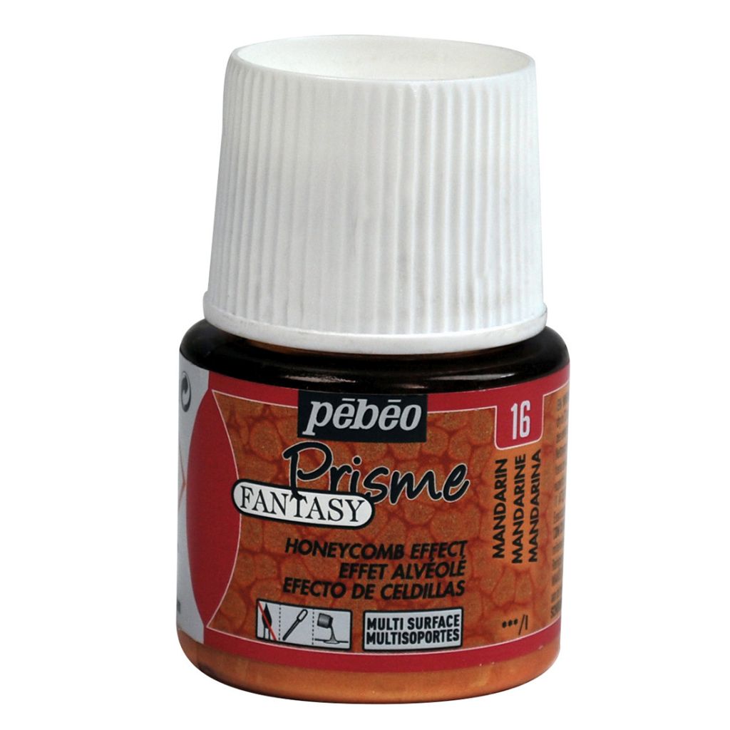 Pebeo Fantasy Prisme Paint - 45 ML Bottle - Mandarin (16)