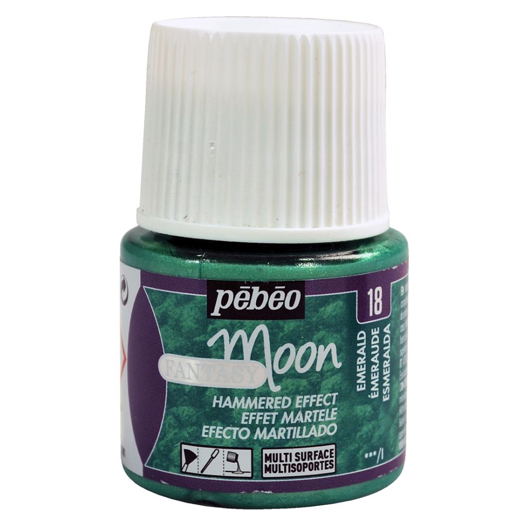 Pebeo Fantasy Moon Mixed Media Paint - 45 ml Bottle - Emerald (18)