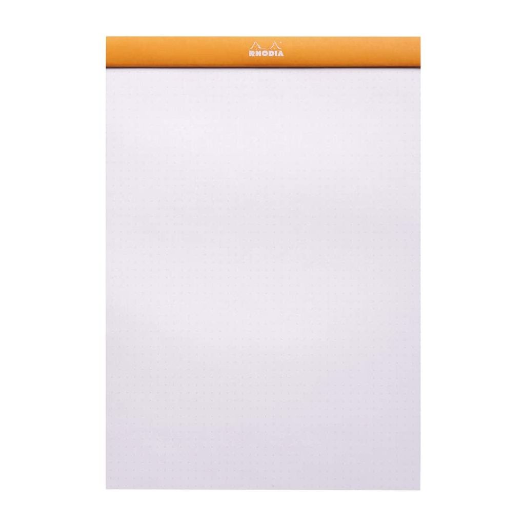 Rhodia - Basics Orange No. 18 - Stapled - Dot Grid Pad - A4 (210 mm x 297 mm or 8.3