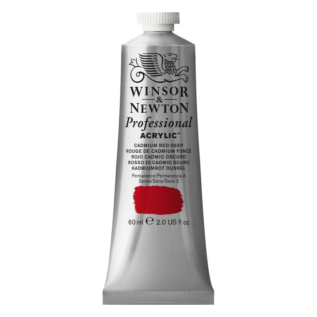 Winsor & Newton Professional Acrylic Colour - Tube of 60 ML - Cadmium Red Deep (097)