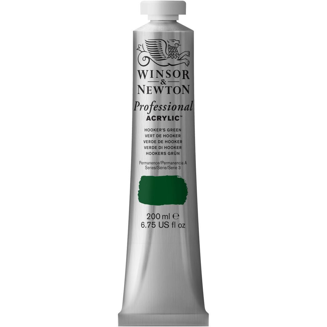 Winsor & Newton Professional Acrylic Colour - Tube of 200 ML - Hooker's Green (311)