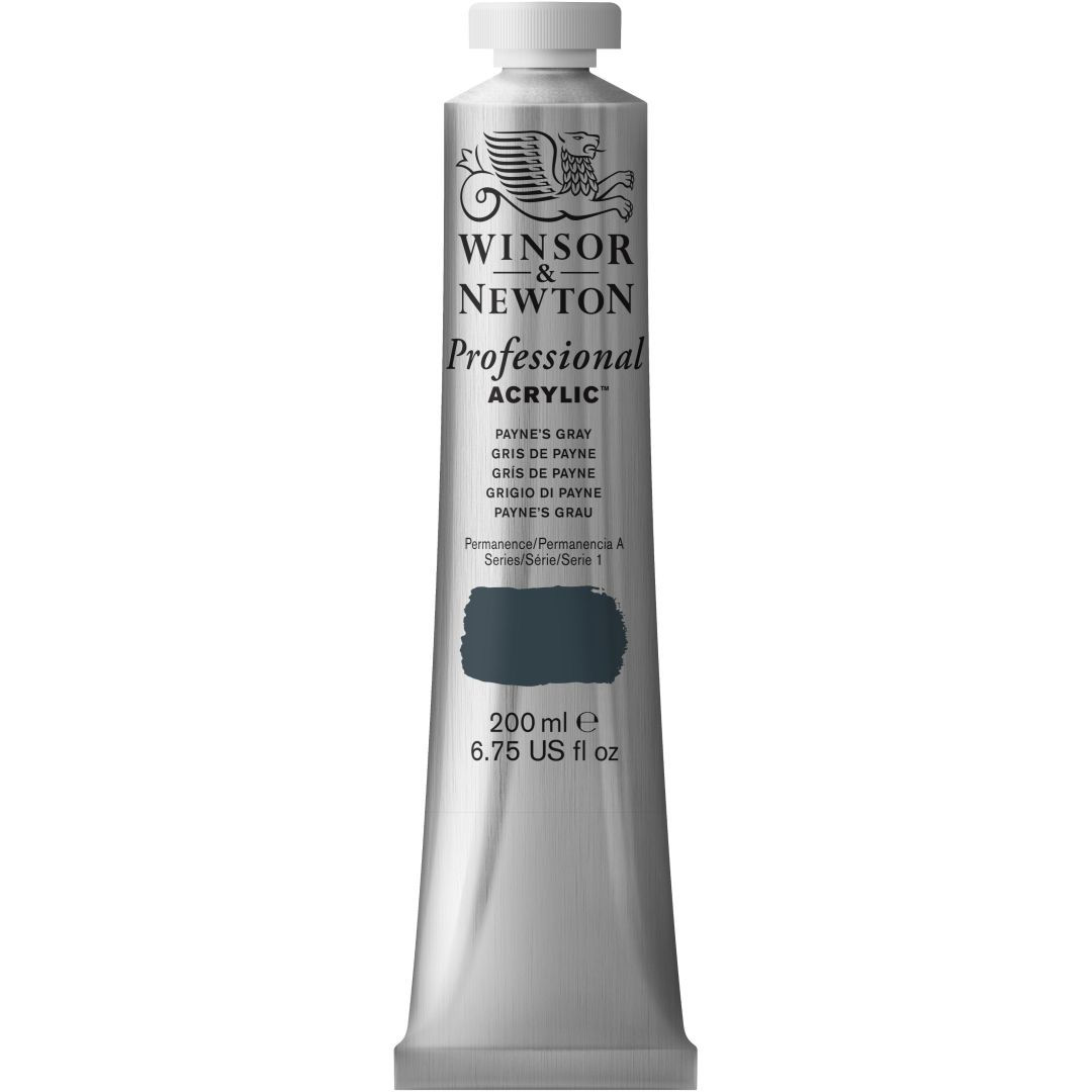 Winsor & Newton Professional Acrylic Colour - Tube of 200 ML - Payne's Gray (465)