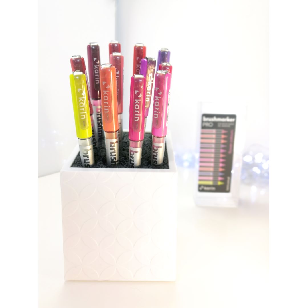 Karin Brushmarker PRO - Water-Based - Brush Tip - Flowers Colours - 12 Colours