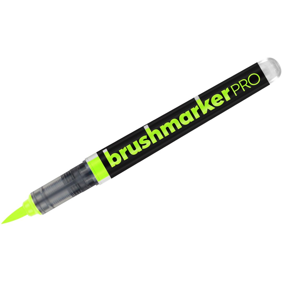 Karin Brushmarker PRO - Water-Based - Brush Tip - Neon Yellow Green (0210)