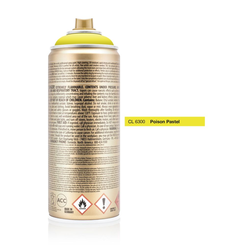 Montana Gold Acrylic Professional Spray Paint - 400 ML Can - Poison Pastel (CL 6300)