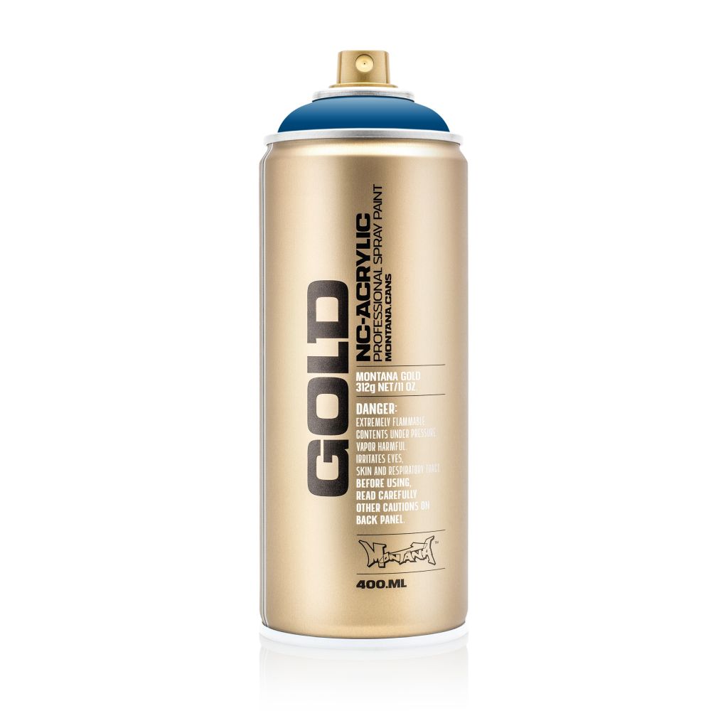 Montana Gold Acrylic Professional Spray Paint - 400 ML Can - Signal Blue (G 5075)