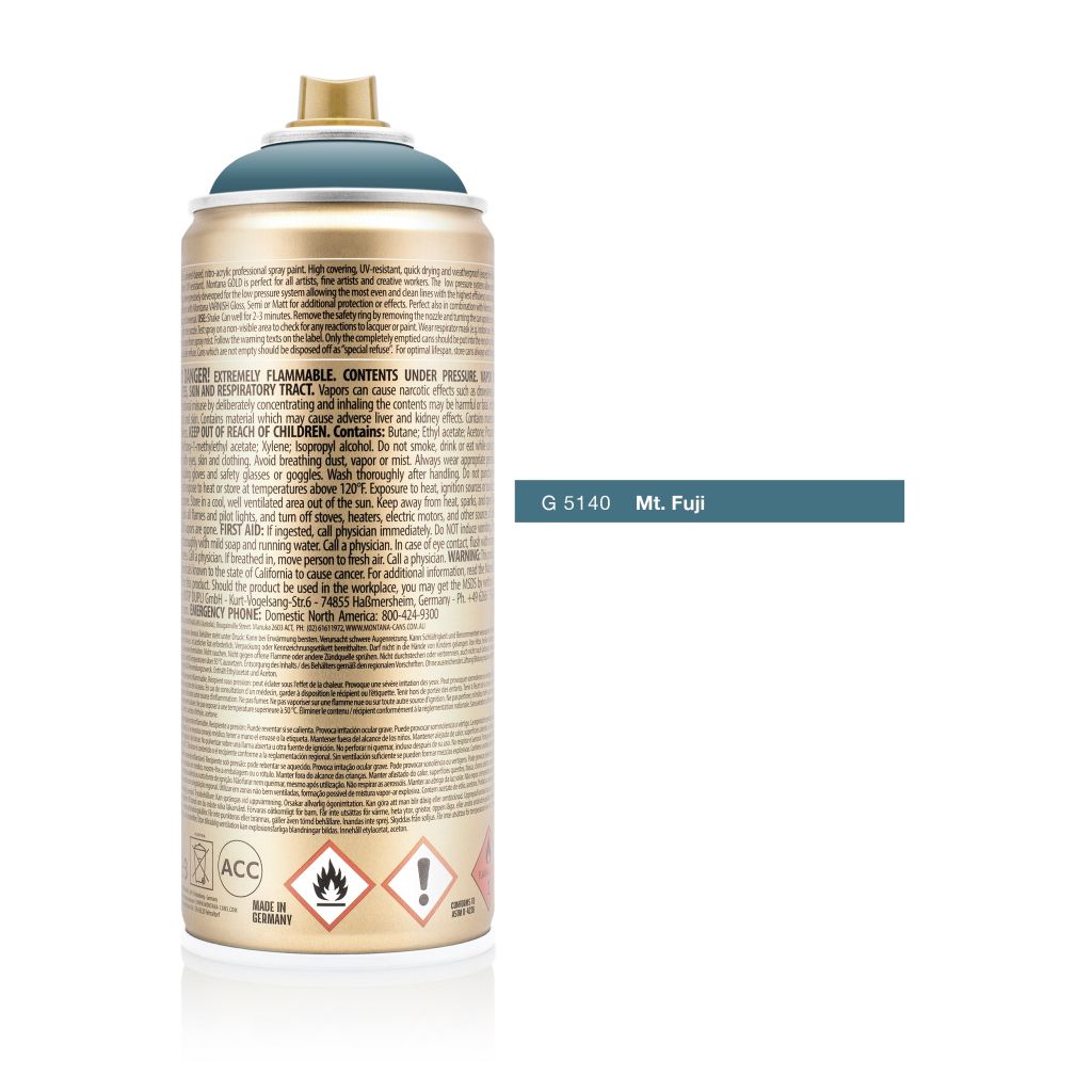 Montana Gold Acrylic Professional Spray Paint - 400 ML Can - Mt. Fuji (G 5140)