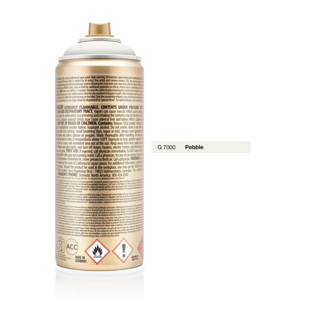 Montana Gold Acrylic Professional Spray Paint - 400 ML Can - Pebble (G 7000)