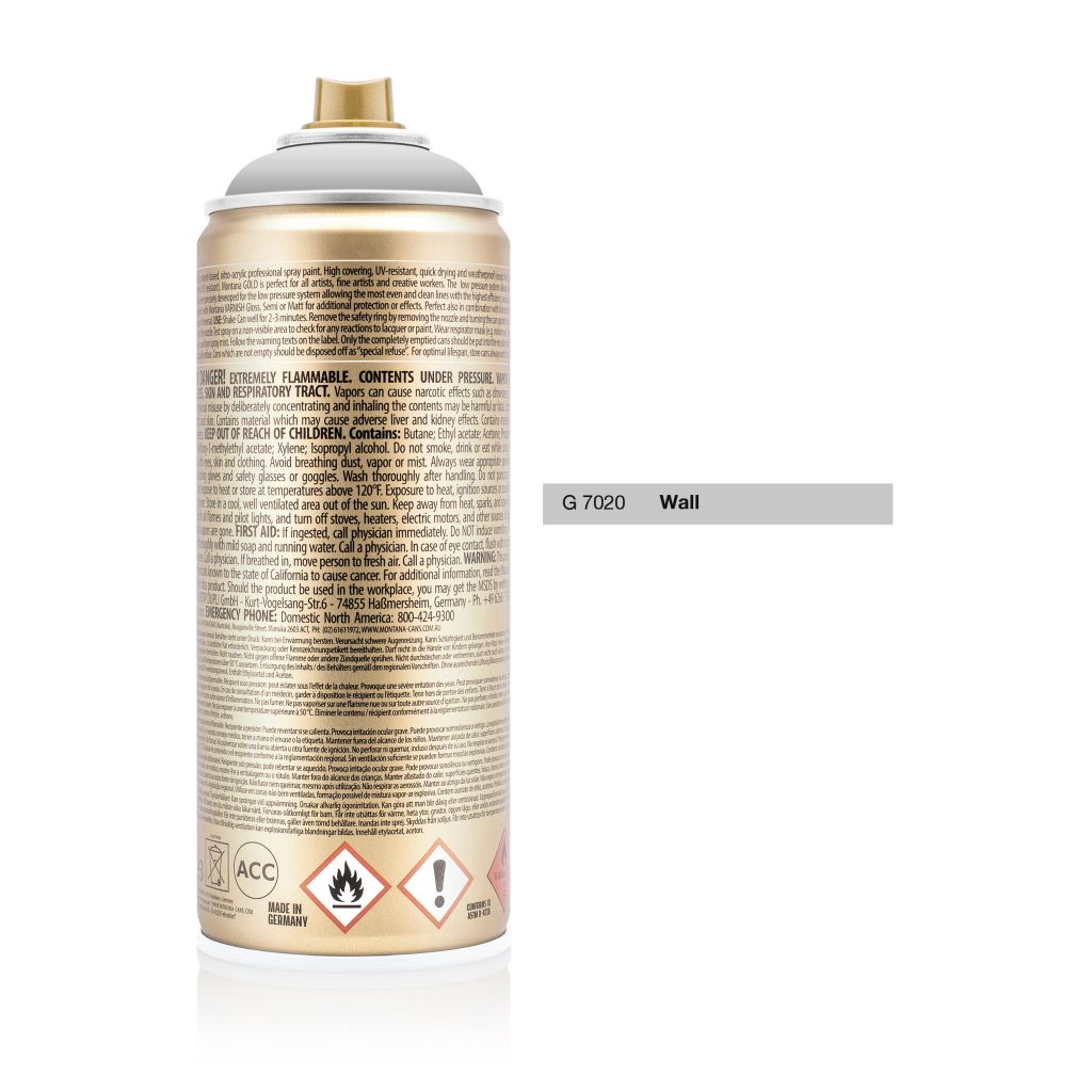 Montana Gold Acrylic Professional Spray Paint - 400 ML Can - Wall (G 7020)