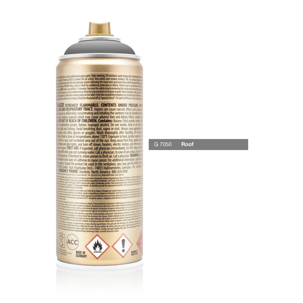 Montana Gold Acrylic Professional Spray Paint - 400 ML Can - Roof (G 7050)