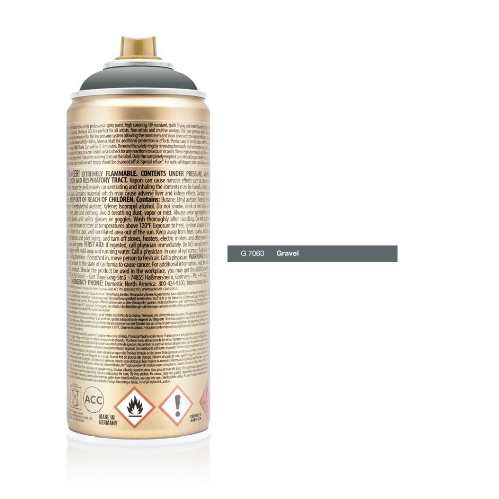 Montana Gold Acrylic Professional Spray Paint - 400 ML Can - Gravel (G 7060)