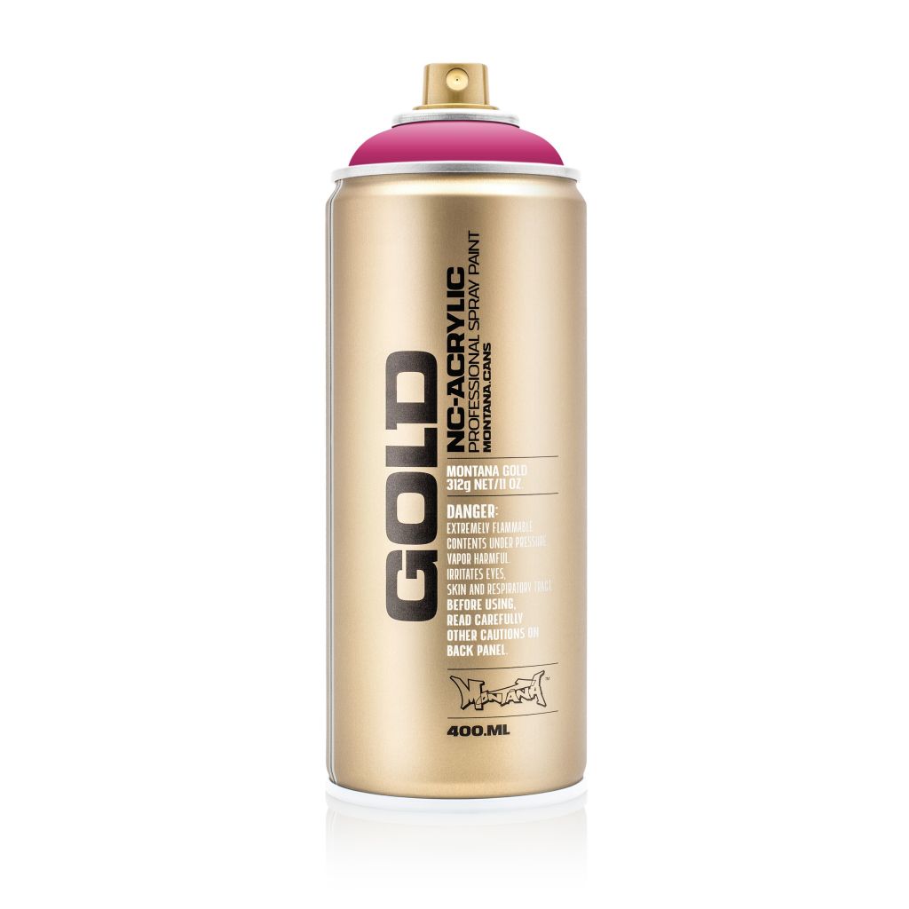 Montana Gold Acrylic Professional Spray Paint - 400 ML Can - Shock Pink (S 4010)