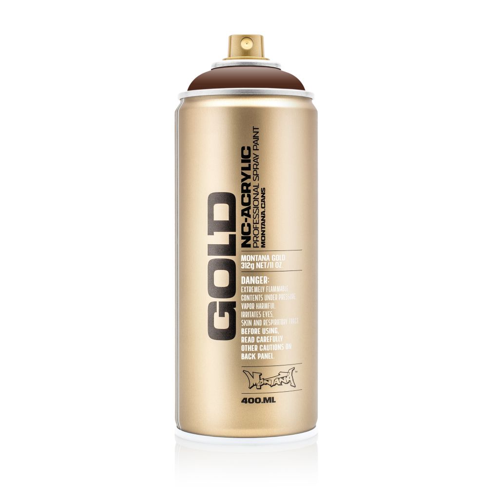 Montana Gold Acrylic Professional Spray Paint - 400 ML Can - Shock Brown (S 8010)