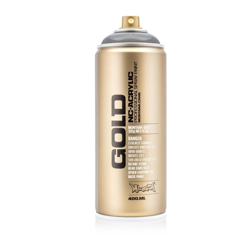 Montana Gold Acrylic Professional Spray Paint - 400 ML Can - Transparent Black (T 9000)