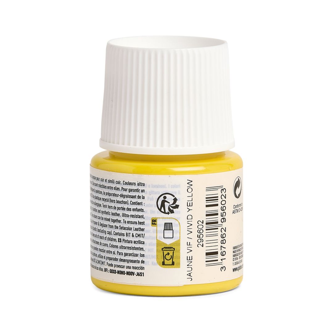 Pebeo Setacolour Leather Paint - 45 ml Bottle - Vivid Yellow (02)