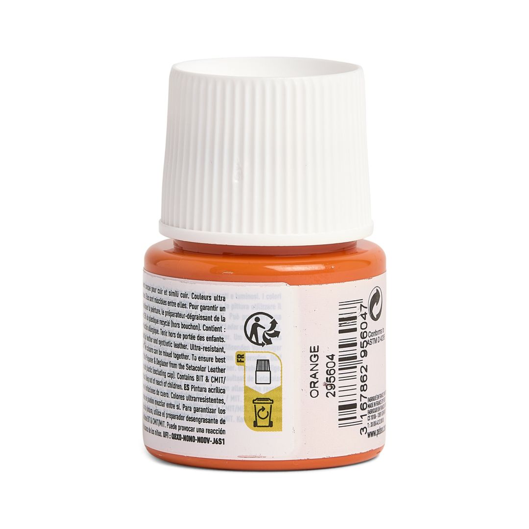 Pebeo Setacolour Leather Paint - 45 ml Bottle - Orange (04)