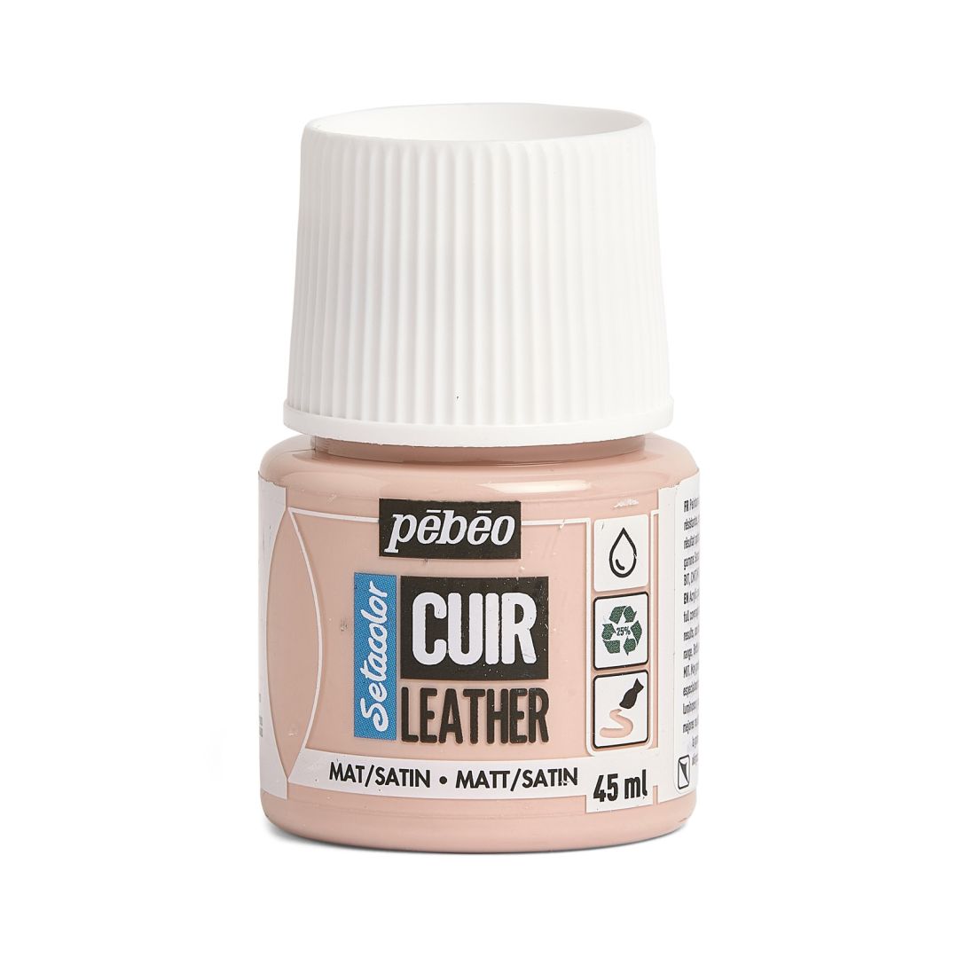 Pebeo Setacolour Leather Paint - 45 ml Bottle - Sakura Pink (07)