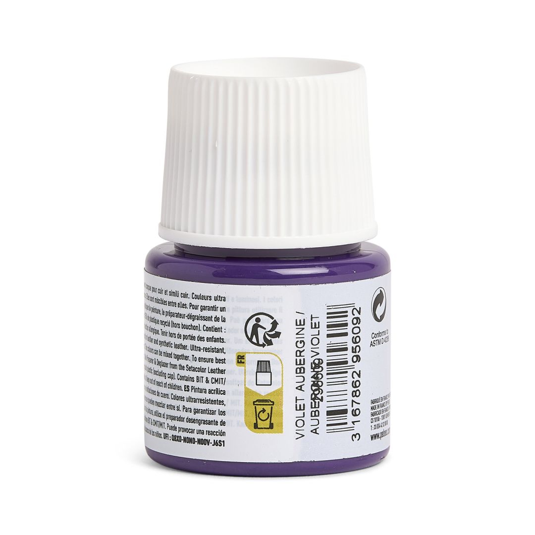 Pebeo Setacolour Leather Paint - 45 ml Bottle - Aubergine Violet (09)