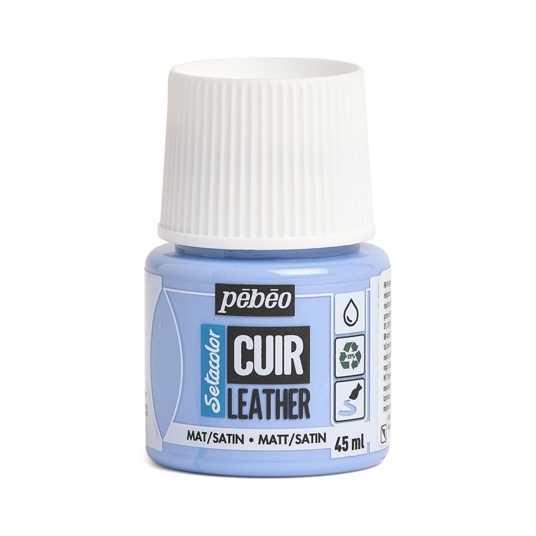 Pebeo Setacolour Leather Paint - 45 ml Bottle - Iced Blue (10)