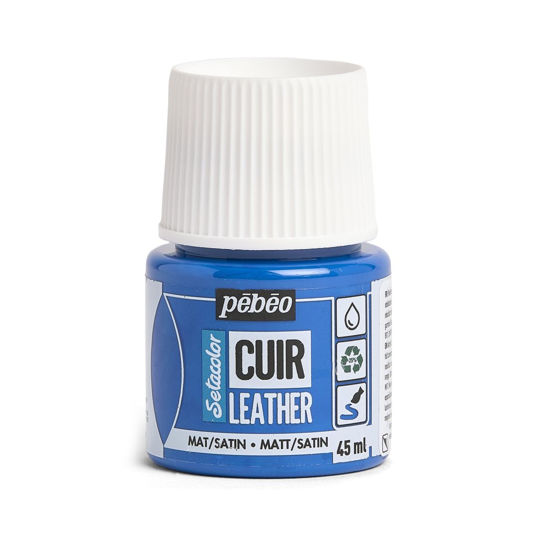 Pebeo Setacolour Leather Paint - 45 ml Bottle - Ocean Blue (11)