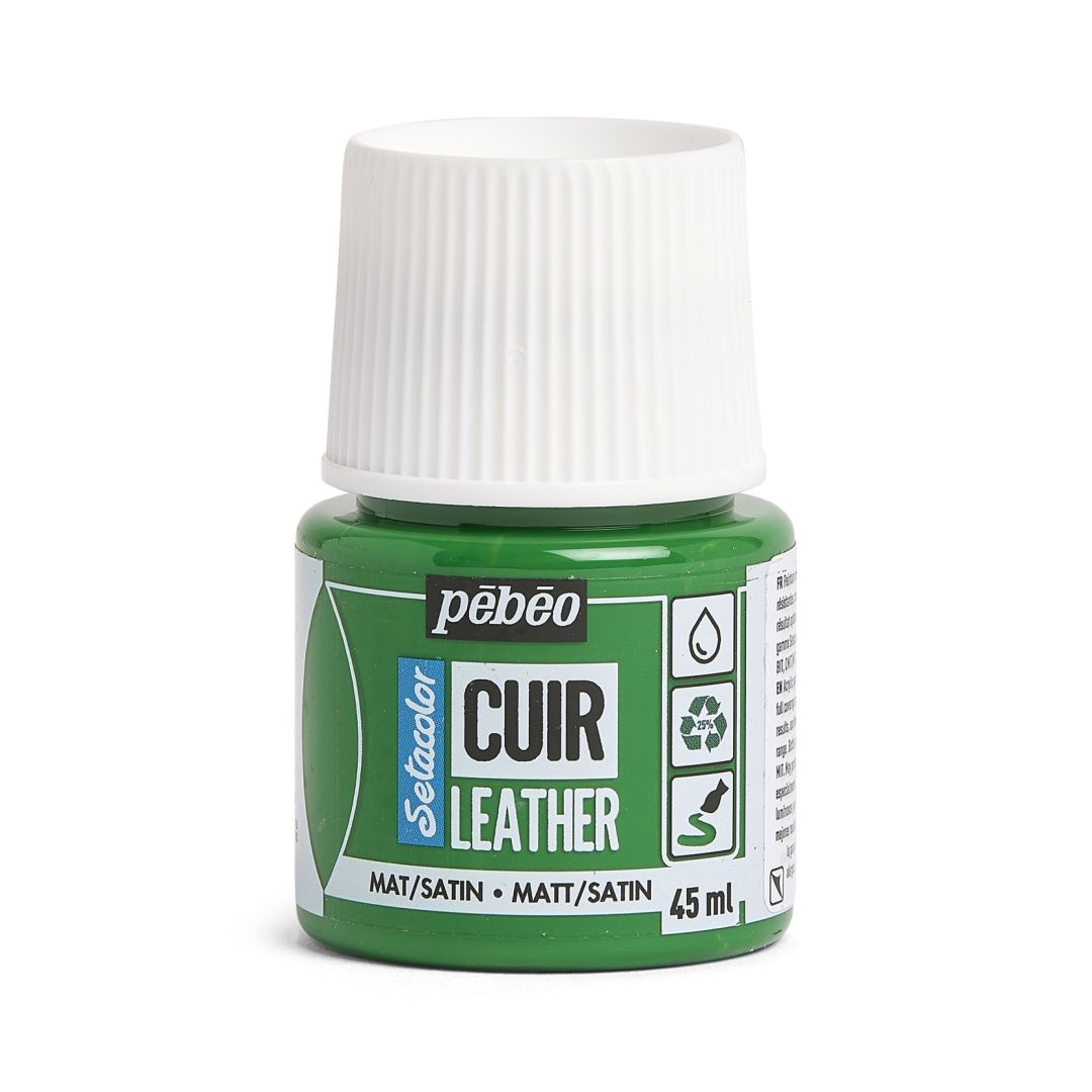 Pebeo Setacolour Leather Paint - 45 ml Bottle - Cactus Green (16)