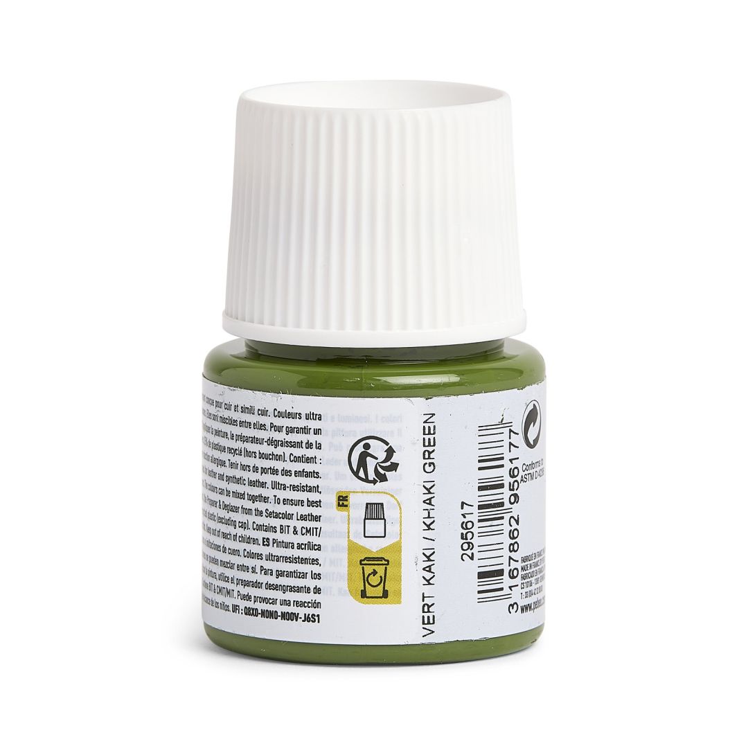 Pebeo Setacolour Leather Paint - 45 ml Bottle - Khaki Green (17)