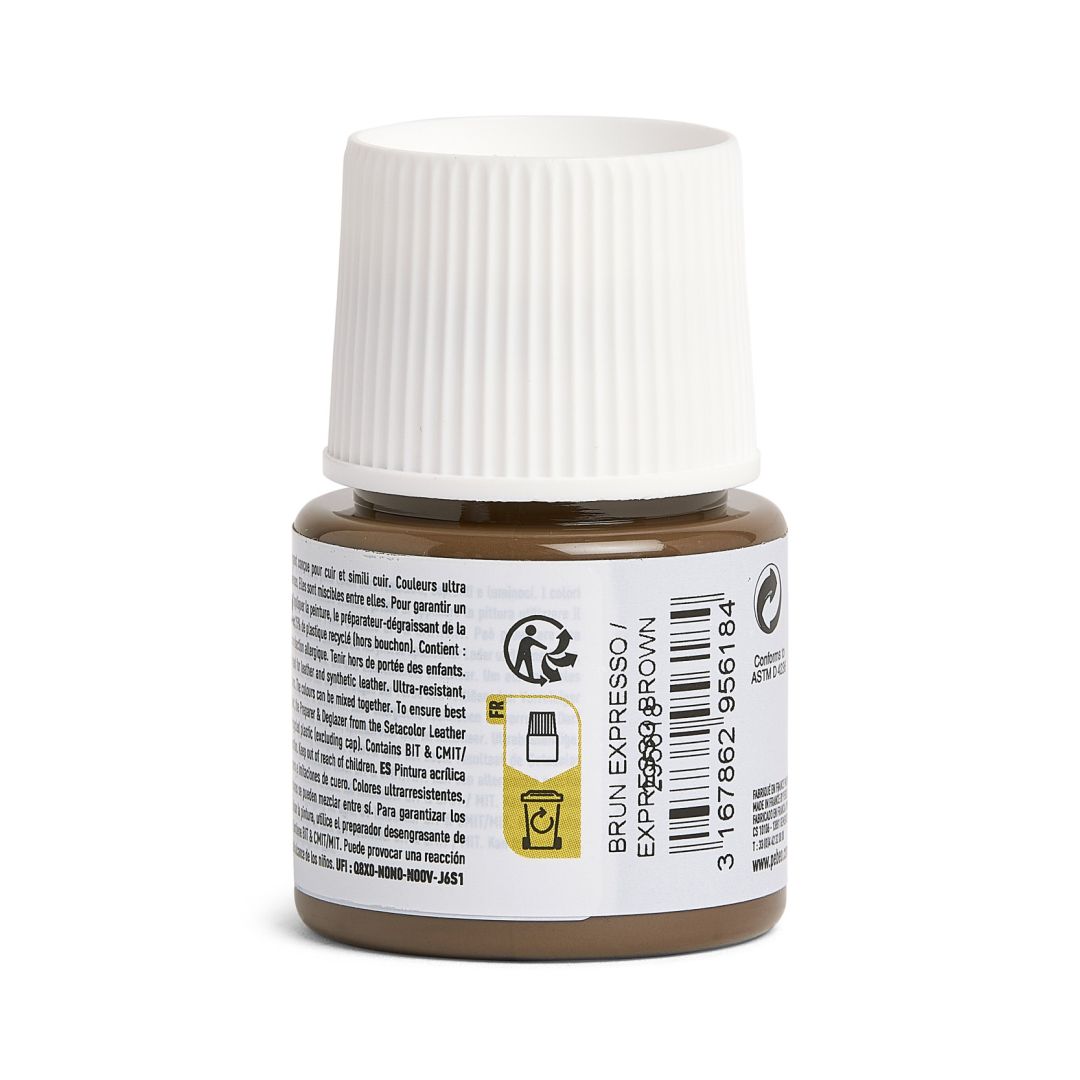 Pebeo Setacolour Leather Paint - 45 ml Bottle - Expresso Brown (18)