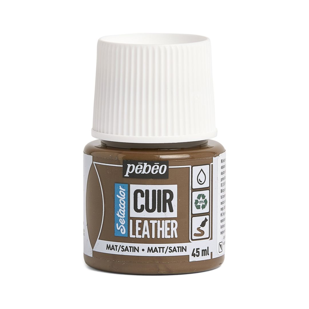 Pebeo Setacolour Leather Paint - 45 ml Bottle - Expresso Brown (18)