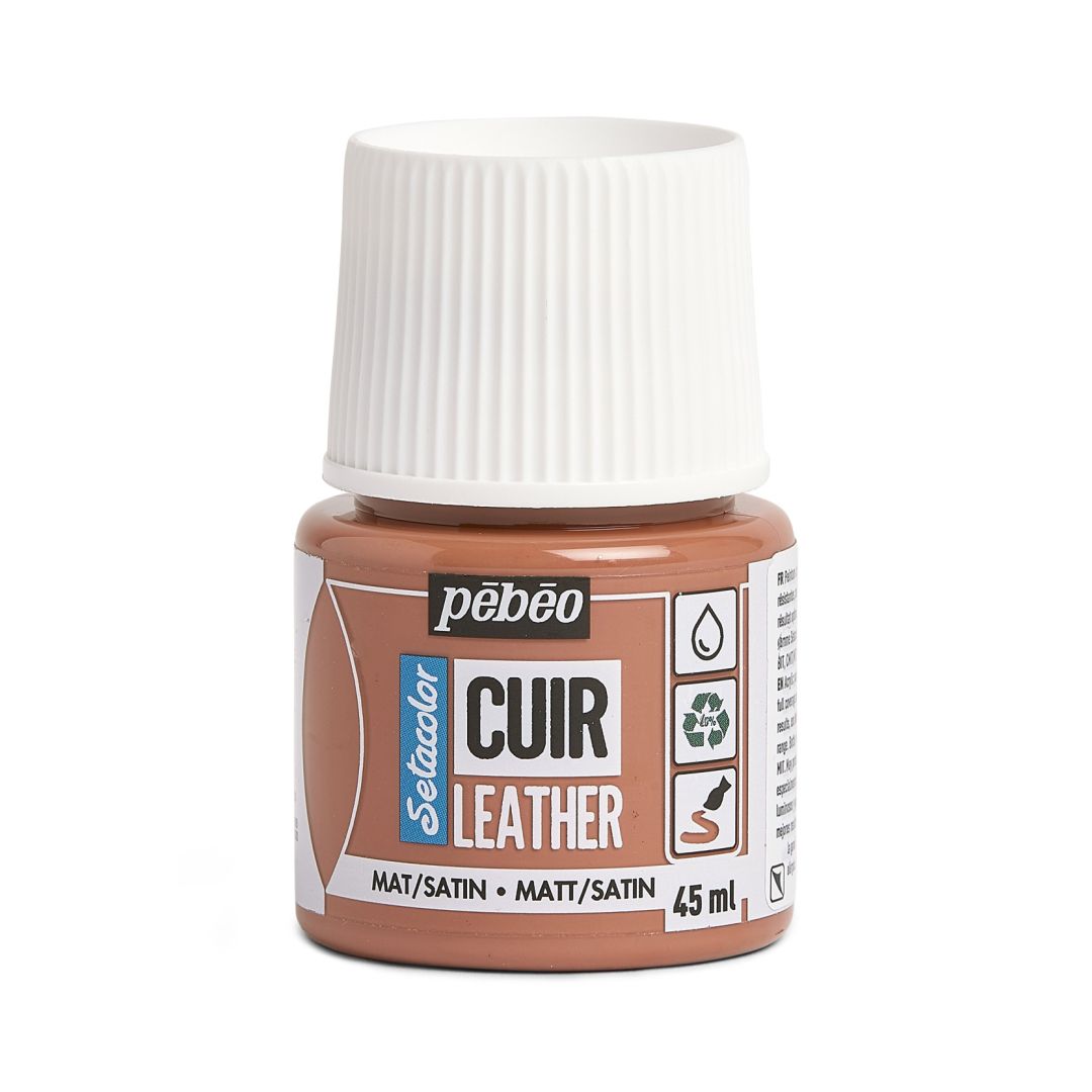 Pebeo Setacolour Leather Paint - 45 ml Bottle - Terracotta (20)