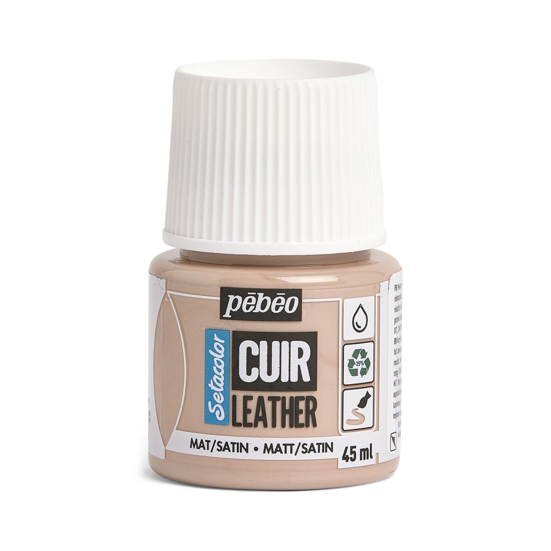 Pebeo Setacolour Leather Paint - 45 ml Bottle - Taupe (21)