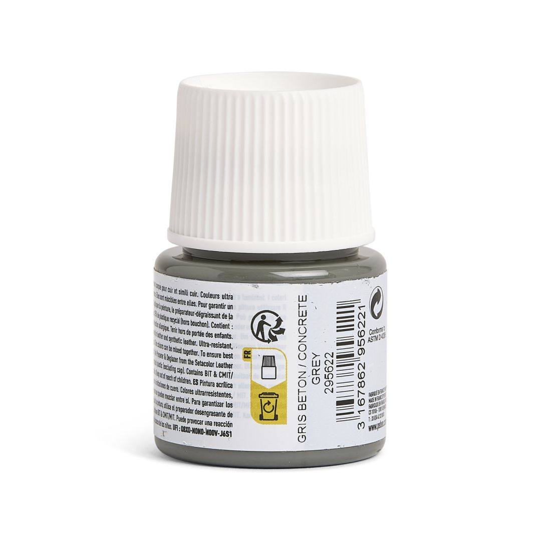 Pebeo Setacolour Leather Paint - 45 ml Bottle - Concrete Grey (22)