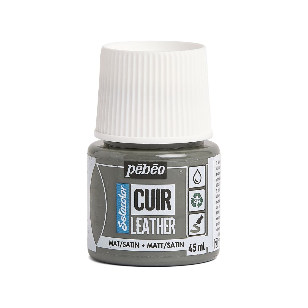 Pebeo Setacolour Leather Paint - 45 ml Bottle - Concrete Grey (22)