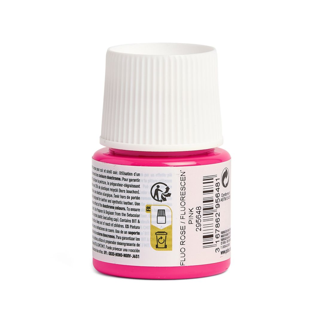 Pebeo Setacolour Leather Paint - 45 ml Bottle - Fluorescent Pink (48)