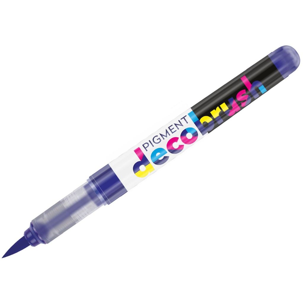 Karin Pigment DecoBrush Acrylic Marker - Brush Tip - Indigo Blue (072U)