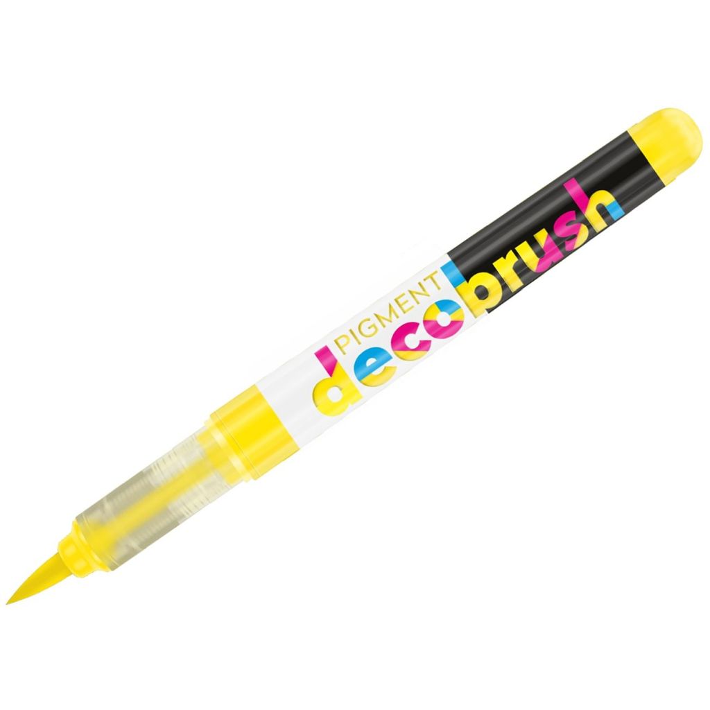 Karin Pigment DecoBrush Acrylic Marker - Brush Tip - Canary (102U)