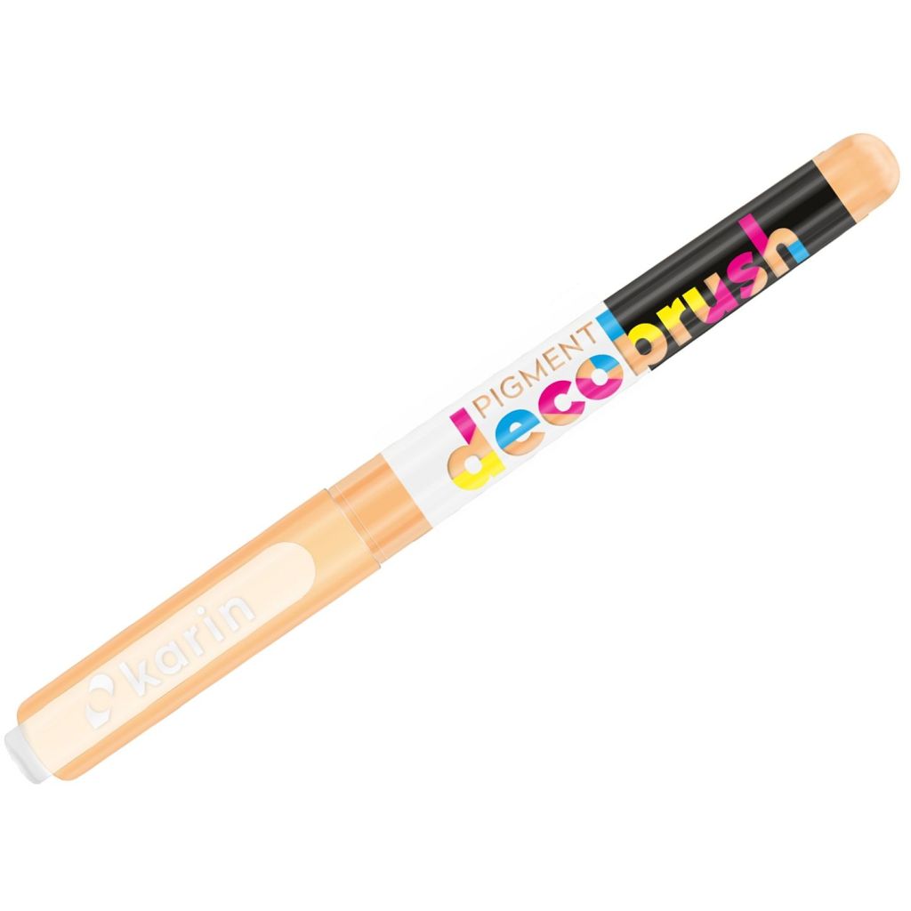 Karin Pigment DecoBrush Acrylic Marker - Brush Tip - Pastel Pumpkin (156U)