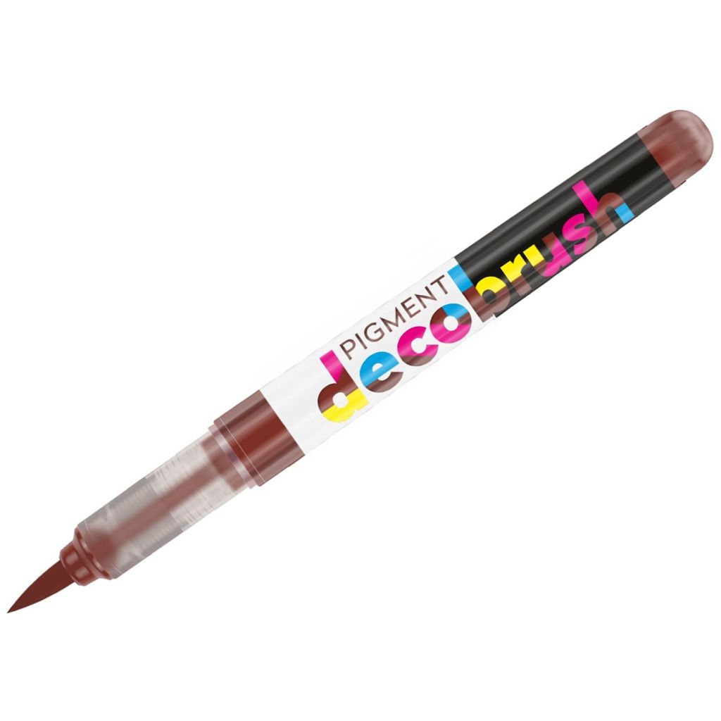 Karin Pigment DecoBrush Acrylic Marker - Brush Tip - Copper Brown (1675U)