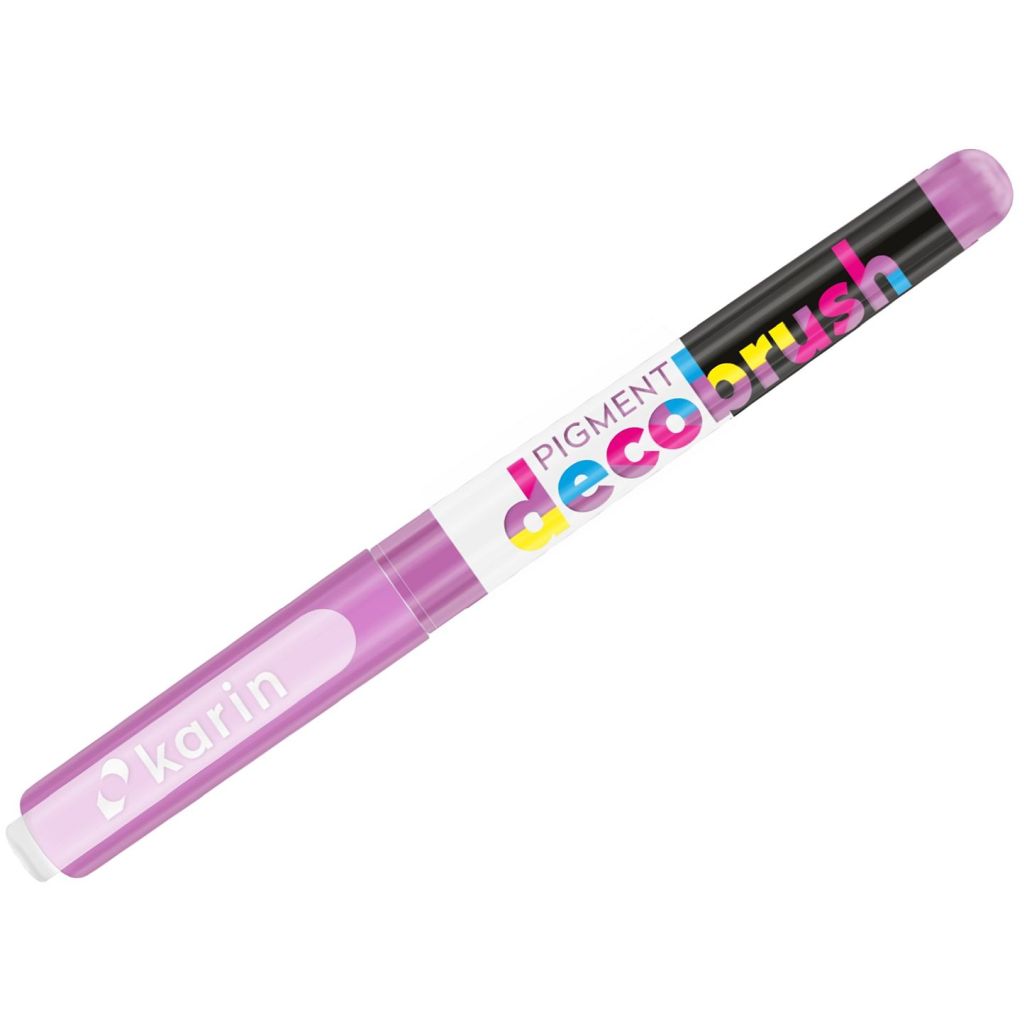 Karin Pigment DecoBrush Acrylic Marker - Brush Tip - Red Lilac (2405U)