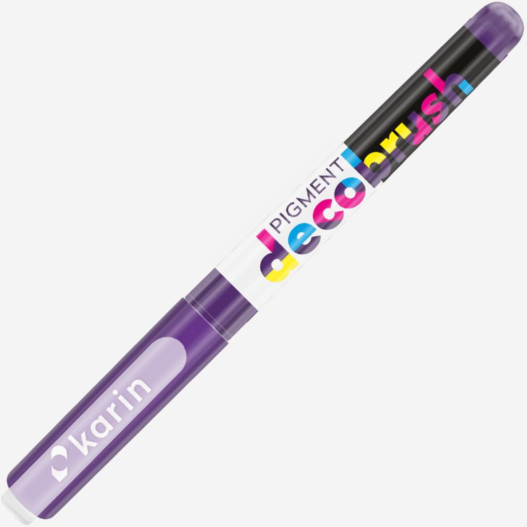 Karin Pigment DecoBrush Acrylic Marker - Brush Tip - Plum (2587U)